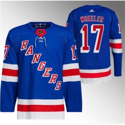 Men New York Rangers 17 Blake Wheeler Royal Stitched Jersey