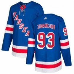 Men New York Rangers #93 Mika Zibanejad Blue Stitched NHL Jersey