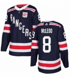 Mens Adidas New York Rangers 8 Cody McLeod Authentic Navy Blue 2018 Winter Classic NHL Jersey 