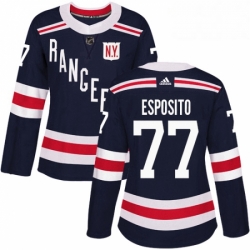 Womens Adidas New York Rangers 77 Phil Esposito Authentic Navy Blue 2018 Winter Classic NHL Jersey 