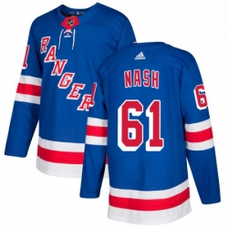 Youth Adidas New York Rangers 61 Rick Nash Premier Royal Blue Home NHL Jersey 