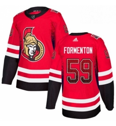 Mens Adidas Ottawa Senators 59 Alex Formenton Authentic Red Drift Fashion NHL Jersey 