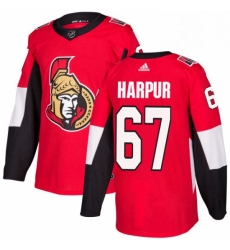 Mens Adidas Ottawa Senators 67 Ben Harpur Authentic Red Home NHL Jersey 