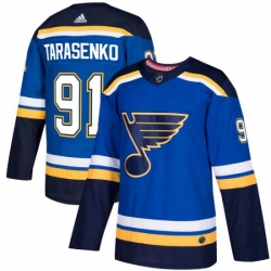 Youth Adidas St Louis Blues 91 Vladimir Tarasenko Authentic Royal Blue Home NHL Jersey 