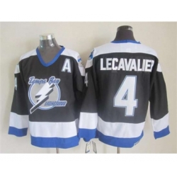 nhl tampa bay lightning #4 vincent lecavalier black[patch A]