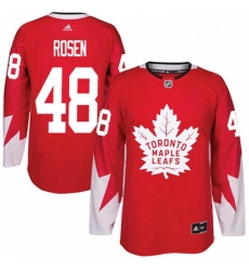 Mens Adidas Toronto Maple Leafs 48 Calle Rosen Premier Red Alternate NHL Jersey 