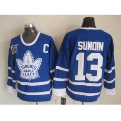 NHL Toronto Maple Leafs #13 Mats Sundin blue Jerseys[m&n 75th]