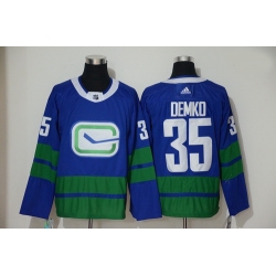 Canucks 35 Thatcher Demko Blue Adidas Jersey