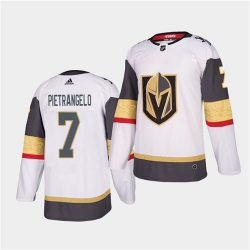 Golden Knights 7 Alex Pietrangelo 2020 21 Away Player White Jersey