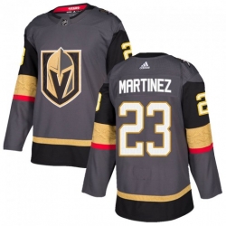 Men Adidas Vegas Golden Knights 23 Alec Martinez Gray Home Jersey