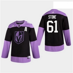 Men Golden Knights 61 Mark Stone Fights Cancer Practice Hockey Jersey