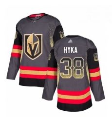 Mens Adidas Vegas Golden Knights 38 Tomas Hyka Authentic Black Drift Fashion NHL Jersey 