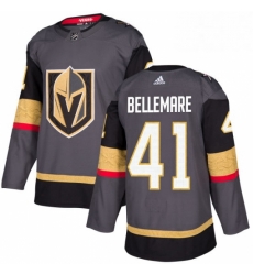 Mens Adidas Vegas Golden Knights 41 Pierre Edouard Bellemare Authentic Gray Home NHL Jersey 