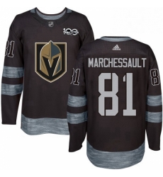 Mens Adidas Vegas Golden Knights 81 Jonathan Marchessault Authentic Black 1917 2017 100th Anniversary NHL Jersey 