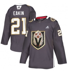 Vegas Golden Knights 21 Cody Eakin Gray Dia De Los Muertos Adidas Jersey