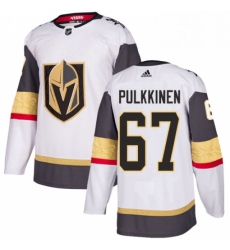 Womens Adidas Vegas Golden Knights 67 Teemu Pulkkinen Authentic White Away NHL Jersey 