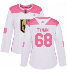 Womens Adidas Vegas Golden Knights 68 TJ Tynan Authentic WhitePink Fashion NHL Jersey 