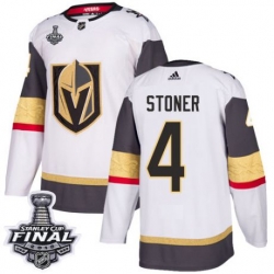 womens clayton stoner vegas golden knights jersey white adidas 4 nhl away 2018 stanley cup final authentic