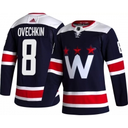 Adidas Men Washington Capitals 8 Alexander Ovechkin ADIZERO Navy Jersey