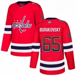 Mens Adidas Washington Capitals 65 Andre Burakovsky Authentic Red Drift Fashion NHL Jersey 