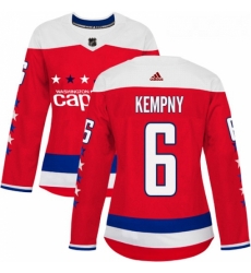 Womens Adidas Washington Capitals 6 Michal Kempny Authentic Red Alternate NHL Jersey 