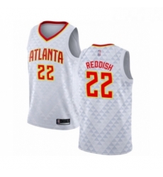 Youth Atlanta Hawks 22 Cam Reddish Swingman White Basketball Jersey Association Edition 