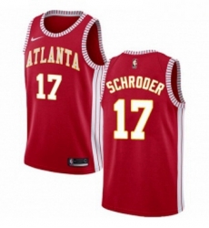 Youth Nike Atlanta Hawks 17 Dennis Schroder Authentic Red NBA Jersey Statement Edition 