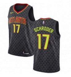 Youth Nike Atlanta Hawks 17 Dennis Schroder Swingman Black Road NBA Jersey Icon Edition 