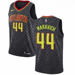 Youth Nike Atlanta Hawks 44 Pete Maravich Swingman Black Road NBA Jersey Icon Edition