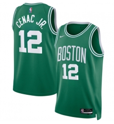 Men Boston Celtics  12 Chris Cenac Jr Kelly Green 2026 Draft Icon Edition Stitched Basketball Jersey