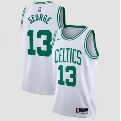 Men Boston Celtics  13 Paul George White 2026 Association Edition Stitched Basketball Jersey