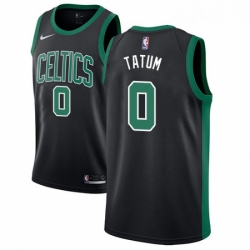 Womens Adidas Boston Celtics 0 Jayson Tatum Swingman Black NBA Jersey Statement Edition 