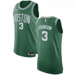 Womens Nike Boston Celtics 3 Dennis Johnson Authentic GreenWhite No Road NBA Jersey Icon Edition