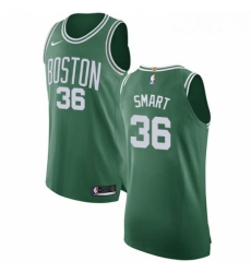 Womens Nike Boston Celtics 36 Marcus Smart Authentic GreenWhite No Road NBA Jersey Icon Edition