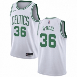 Womens Nike Boston Celtics 36 Shaquille ONeal Authentic White NBA Jersey Association Edition 