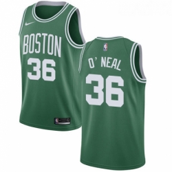 Youth Nike Boston Celtics 36 Shaquille ONeal Swingman GreenWhite No Road NBA Jersey Icon Edition 