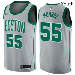 Youth Nike Boston Celtics 55 Greg Monroe Swingman Gray NBA Jersey City Edition 