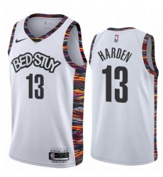 Men Brooklyn Nets 13 James Harden White 2020 City Edition Nike Swingman Jersey