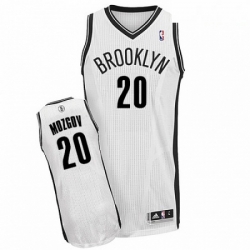 Mens Adidas Brooklyn Nets 20 Timofey Mozgov Authentic White Home NBA Jersey