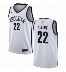 Mens Nike Brooklyn Nets 22 Caris LeVert Authentic White NBA Jersey Association Edition