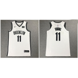 Nets 11 Kyrie Irving White Nike Authentic Jersey