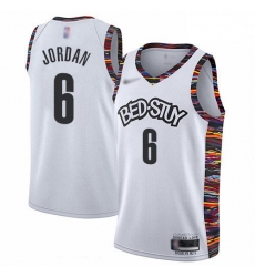 Nets 6 DeAndre Jordan White Basketball Swingman City Edition 2019 20 Jersey