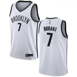 Nets #7 Kevin Durant White Basketball Swingman Association Edition Jersey