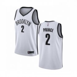 Youth Brooklyn Nets 2 Taurean Prince Swingman White Basketball Jersey Association Edition 