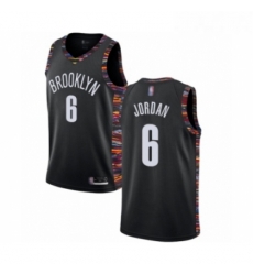 Youth Brooklyn Nets 6 DeAndre Jordan Swingman Black Basketball Jersey 2018 19 City Edition