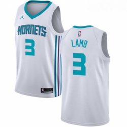 Womens Nike Jordan Charlotte Hornets 3 Jeremy Lamb Swingman White NBA Jersey Association Edition