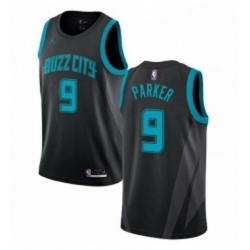 Womens Nike Jordan Charlotte Hornets 9 Tony Parker Swingman Black NBA Jersey 2018 19 City Edition 