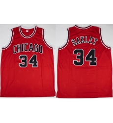 Men Chicago Bulls 34 Charles Oakley Red Stitched Basketball Jersey Men Chicago Bulls 34 Charles Oakley Red Stitched Basketball Jersey