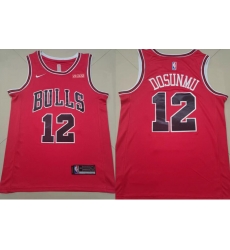 Men Chicago Bulls Nike Ayo Dosunmu 12 Red 2022 City Edition Stitched Jersey