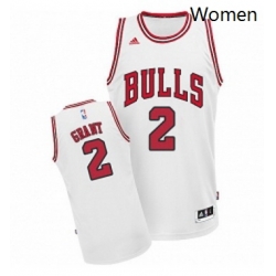 Womens Adidas Chicago Bulls 2 Jerian Grant Swingman White Home NBA Jersey